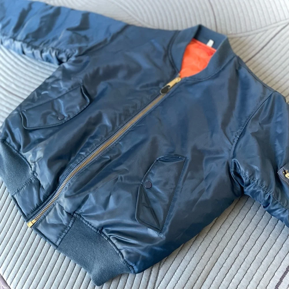 ROTHCO | S | MA-1 FLIGHT Men’s Navy Blue Technical Zip Cargo Bomber Jacket - Picture 12 of 16